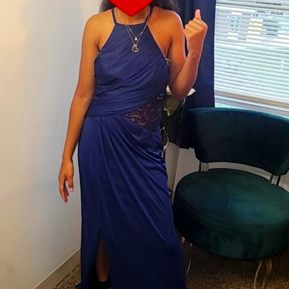 Navy Blue Dress-David's Bridal